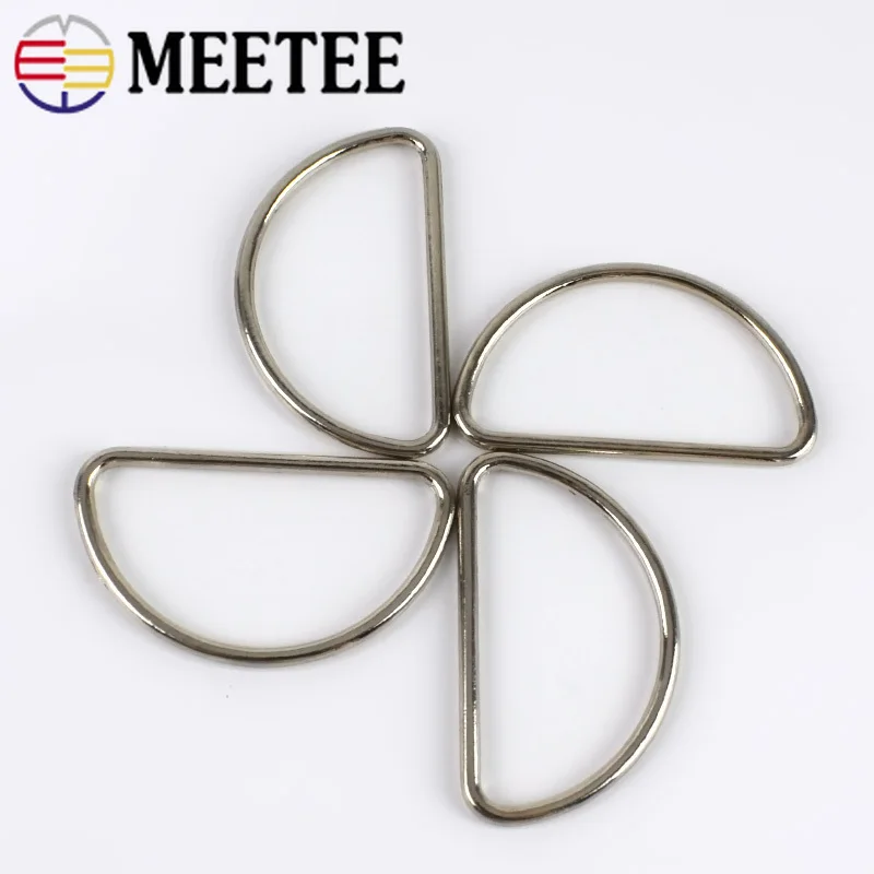 Meetee 10 шт. 10-50 мм Металлические пряжки d-образные кольца тесьма для ремня ошейник