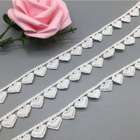 5 yards exquisite heart shaped milk silk embroidery water soluble lace white small barcode lace underwear accessories