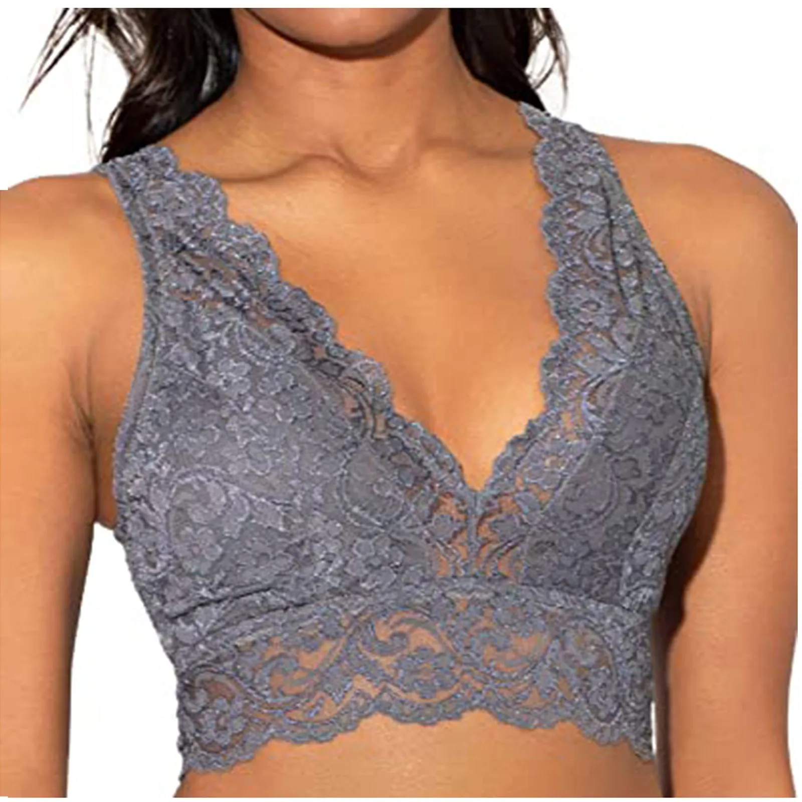 Женское нижнее белье кружевной однотонный жилет из семи точек без шелка