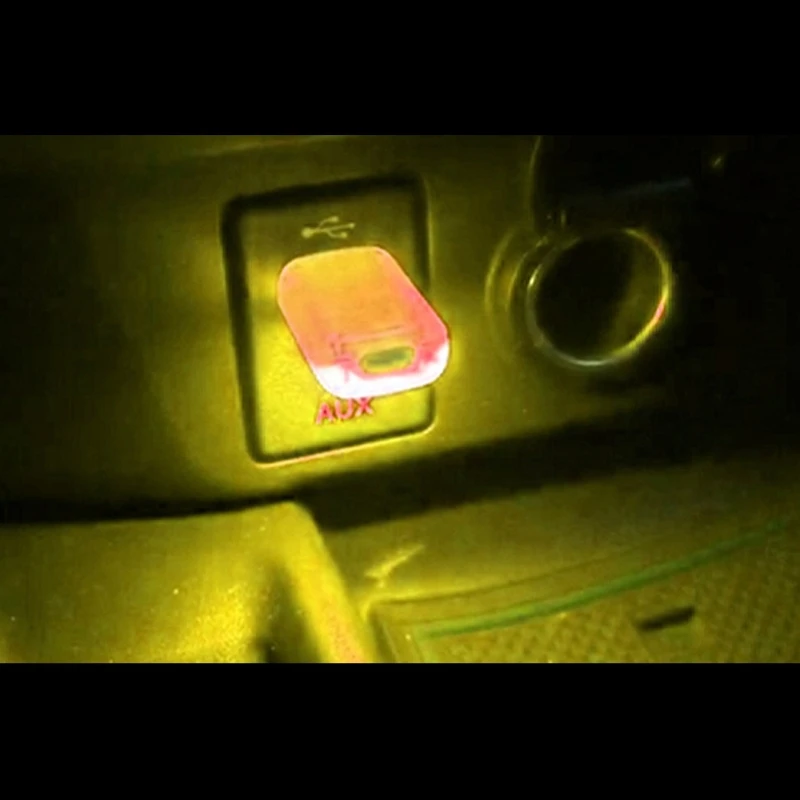 

28GC 5V Car LED Atmosphere Light Touch Sound Control Decorative Light USB Magic Stage Effect Light Cigarette Lighter