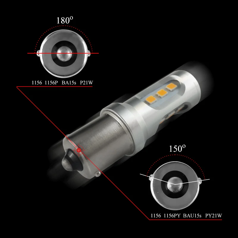 Автомобильный задний светильник Тормозная лампа 1156 светодиодный Canbus BA15S/P21W