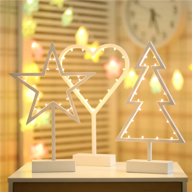 СВЕТОДИОДНЫЙ ночник в форме звезды и дерева питание от аккумулятора настольная