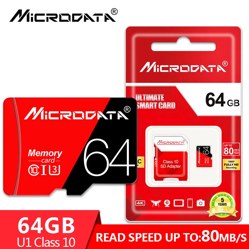 Microdata Высококачественная флеш-карта памяти 8 Гб 128 ГБ карта micro sd 16 ГБ 32 ГБ карта памяти usb ручка-накопитель SD/TF карта - Емкость: 64 ГБ