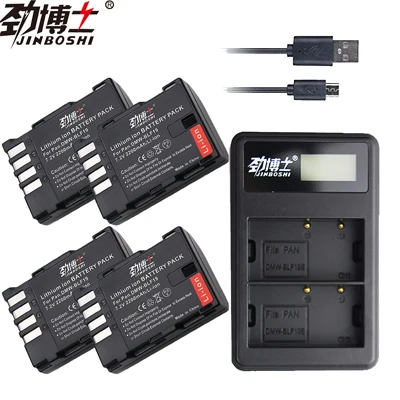 4X B and Charger 4 шт. 2200 мА/ч, DMW-BLF19 DMWBLF19E ДМВ BLF19 DMW-BLF19E BLF19PP Батарея& ЖК-дисплей Зарядное устройство для цифрового фотоаппарата Panasonic Lumix GH3 GH4 GH5 DMC-GH3 - Цвет: 4X B and Charger