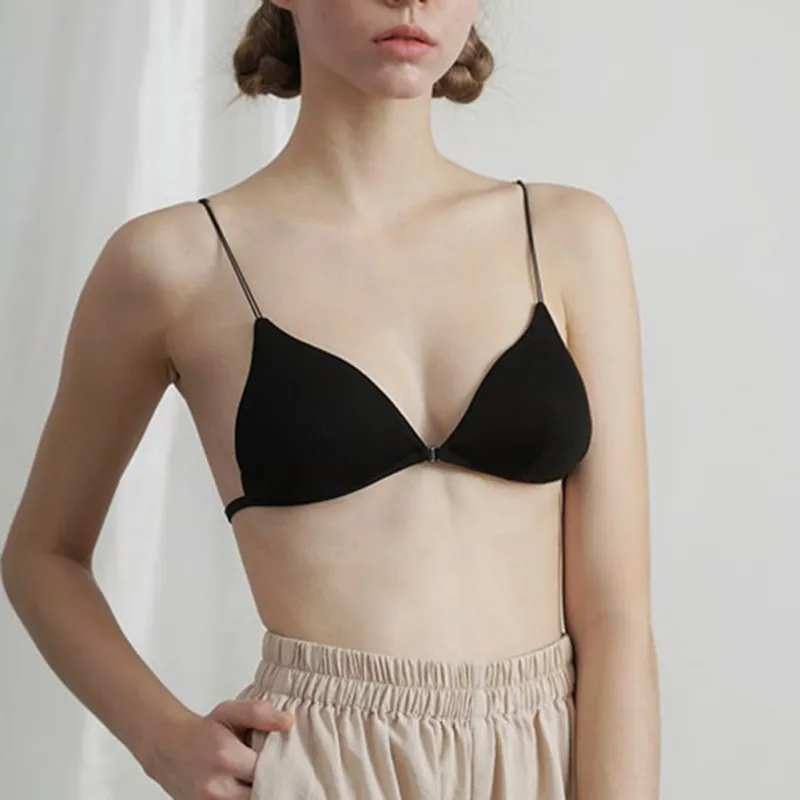 Бюстгальтер для женщин бюстгальтер с глубоким вырезом треугольный без косточек