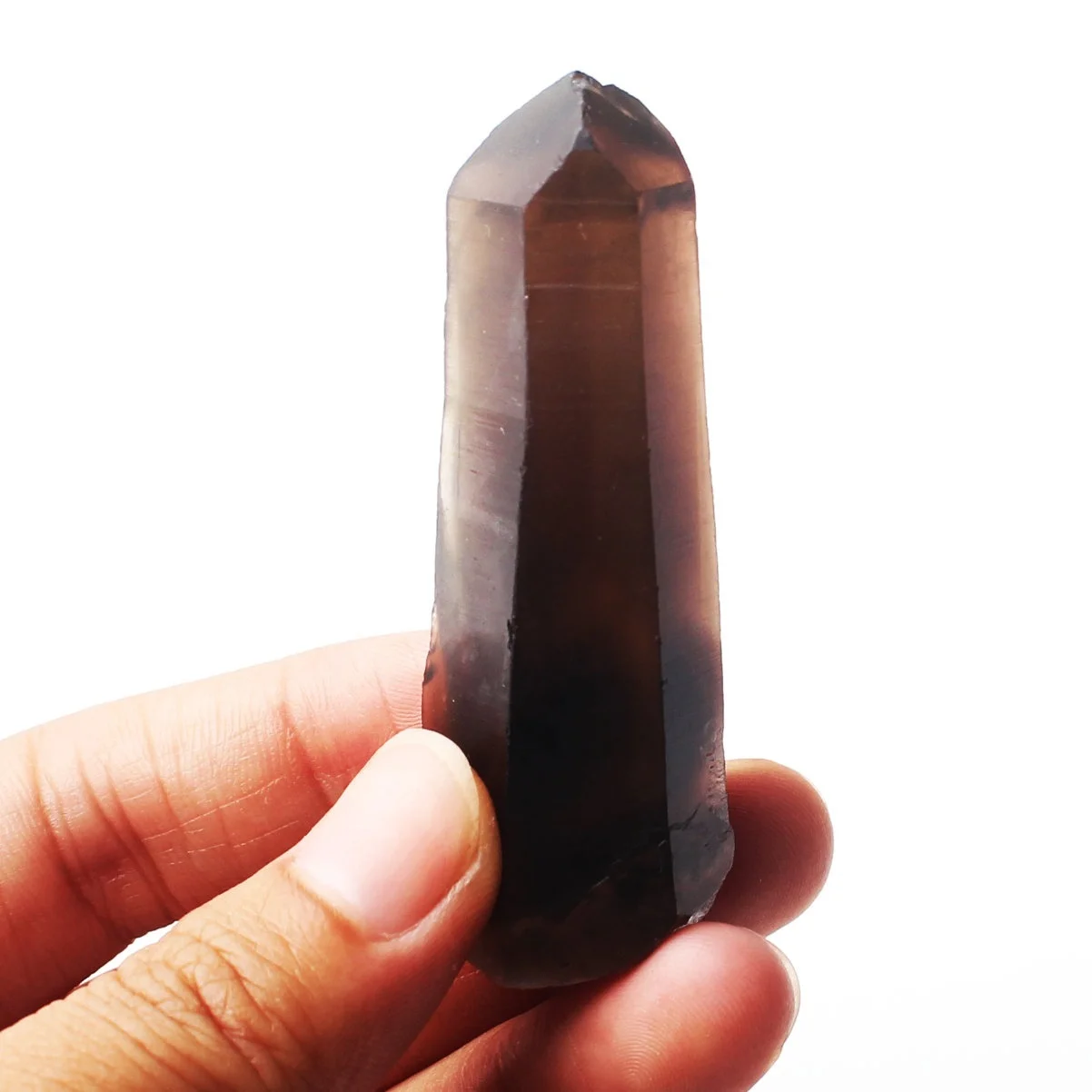 Натуральный дымчатый кристалл семена лемуриана кварцевый точечный образец