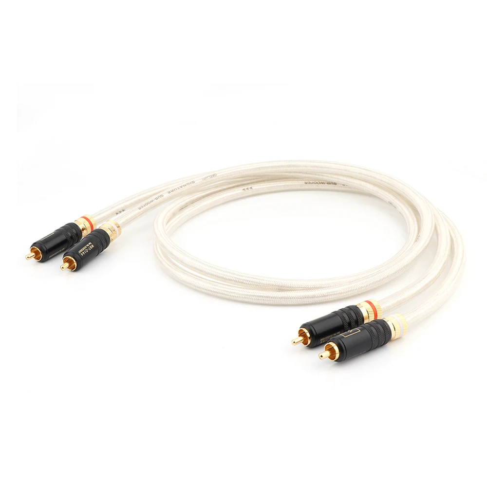 QED Подпись 5N OCC посеребренные Hifi аудио соединительный кабель с WBT 0144 Позолоченный