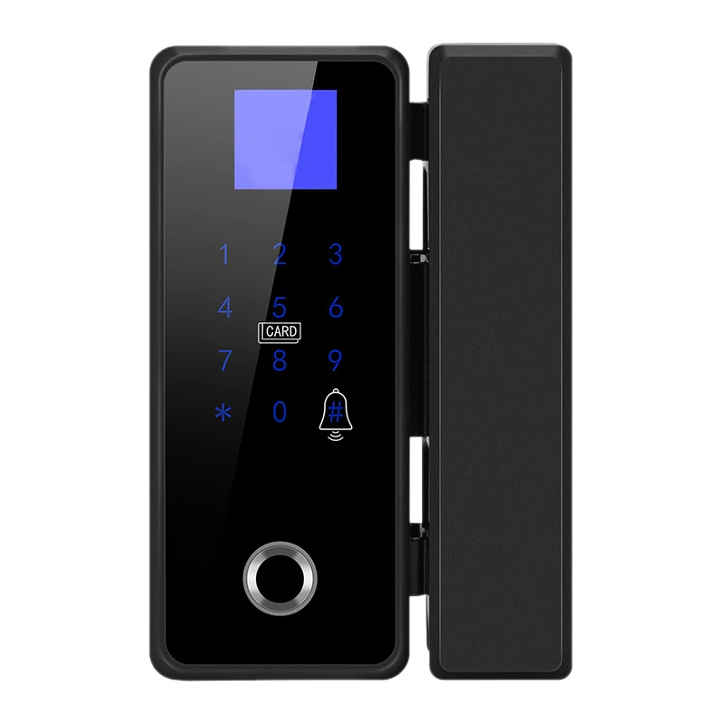 

MOOL Smart Door Lock Fingerprint Password Glass Door Lock Free Hole Glass Door Password Lock