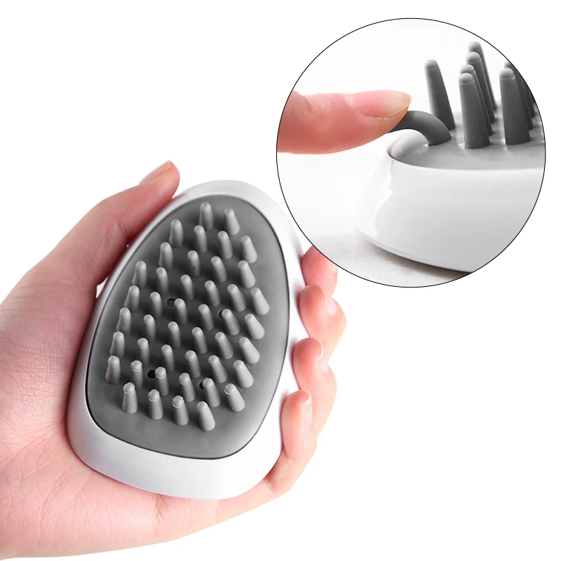 2Pcs Massage Hair Brush Soft Rubber Head Scalp Massager Shampoo Shower Dandruff for Wet or Dry |