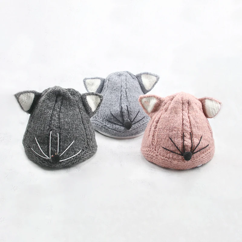 Детская зимняя вязаная шапочка с милой бородой для малыша мягкая шапка мальчиков