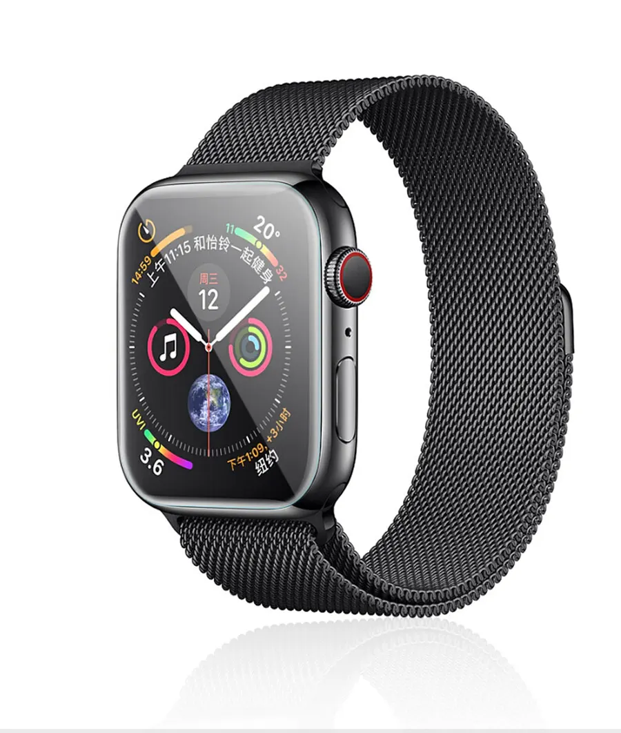 Ремешок для apple watch band 44 мм 40 мм correa iwatch band 42 мм 38 мм 10D HD защитная пленка для экрана apple watch 5 4 3 2 1
