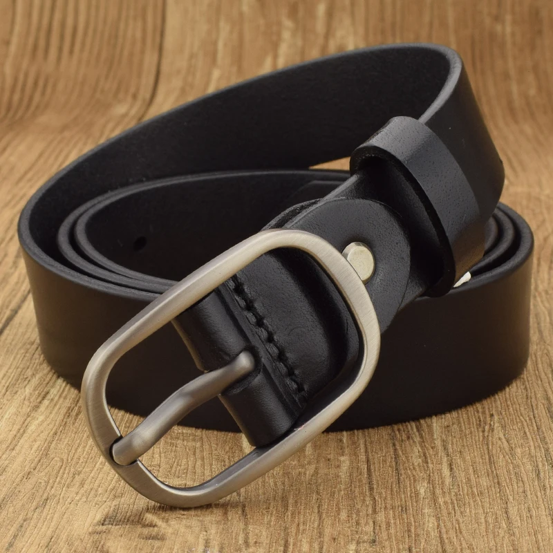 

Pin Buckle Vintage Men Belt Men's Leather Fashion Belt Brown Cowhide Belt Men High Quality Cintos Masculinos