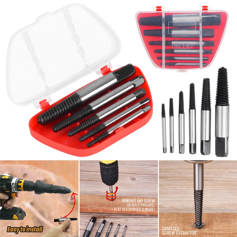 

Набор экстракторов шурупов для легкого сверления руководство сломанные Шурупы для удаления болтов фиксация сломанной винтовой трубы AA