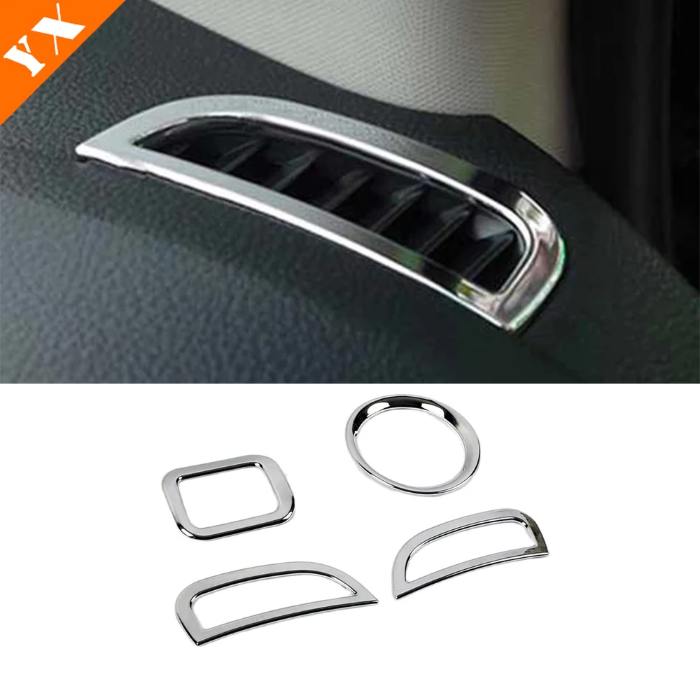 

4pcs For Dodge Journey Fiat Freemont 2011 - 2014 ABS Chrome Car Dashboard Air Conditioner Outlet Ac Vent Cover Trim Accessories
