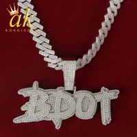aokaishen custom name necklace for men personalized pendant iced out charms soild base hip hop street jewelry free shipping