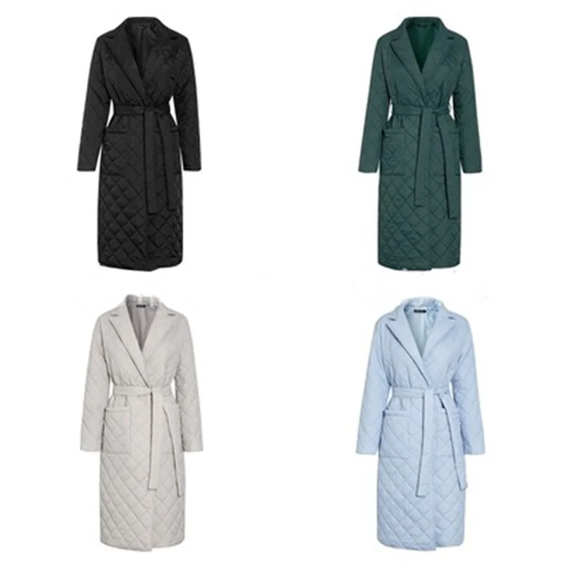 2021 Autumn Winter Fashion Women Puffer Coat oversized Maxi Robe Long parka Cotton Casual outerwear