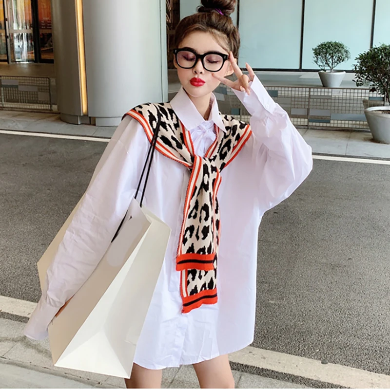 LANMREM модный новый женский шарф Леопардовый хит цветной с принтом свободная