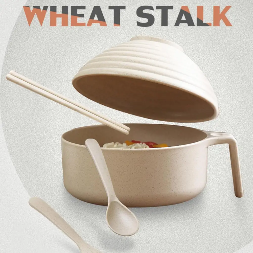 1 Набор многофункциональная миска для лапши с крышками миски для супа и горячего риса в японском стиле большая емкость пластиковая миска дл...