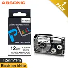 12 мм для объектива с оптическими зумом Casio черная и белая уплотняющие ярлык XR12WE XR 12WE XR-12WE для KL-60 машинка KL-60SR KL120 EZ этикетировщик