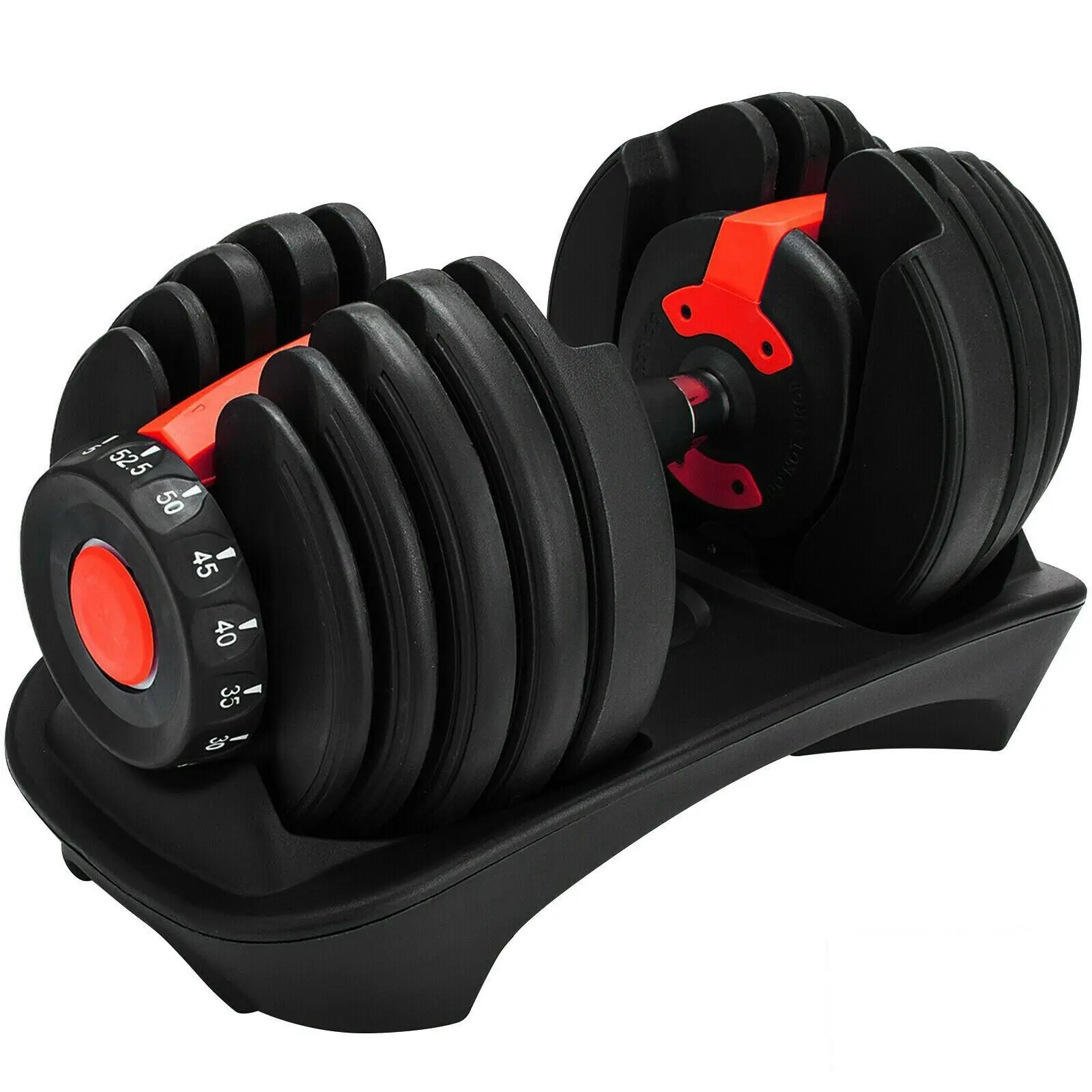 

1Pc 24kg/52lbs Adjustable Dumbbell Weight Select 552 Fitness Workout Gym Dumbbells Single Syncs