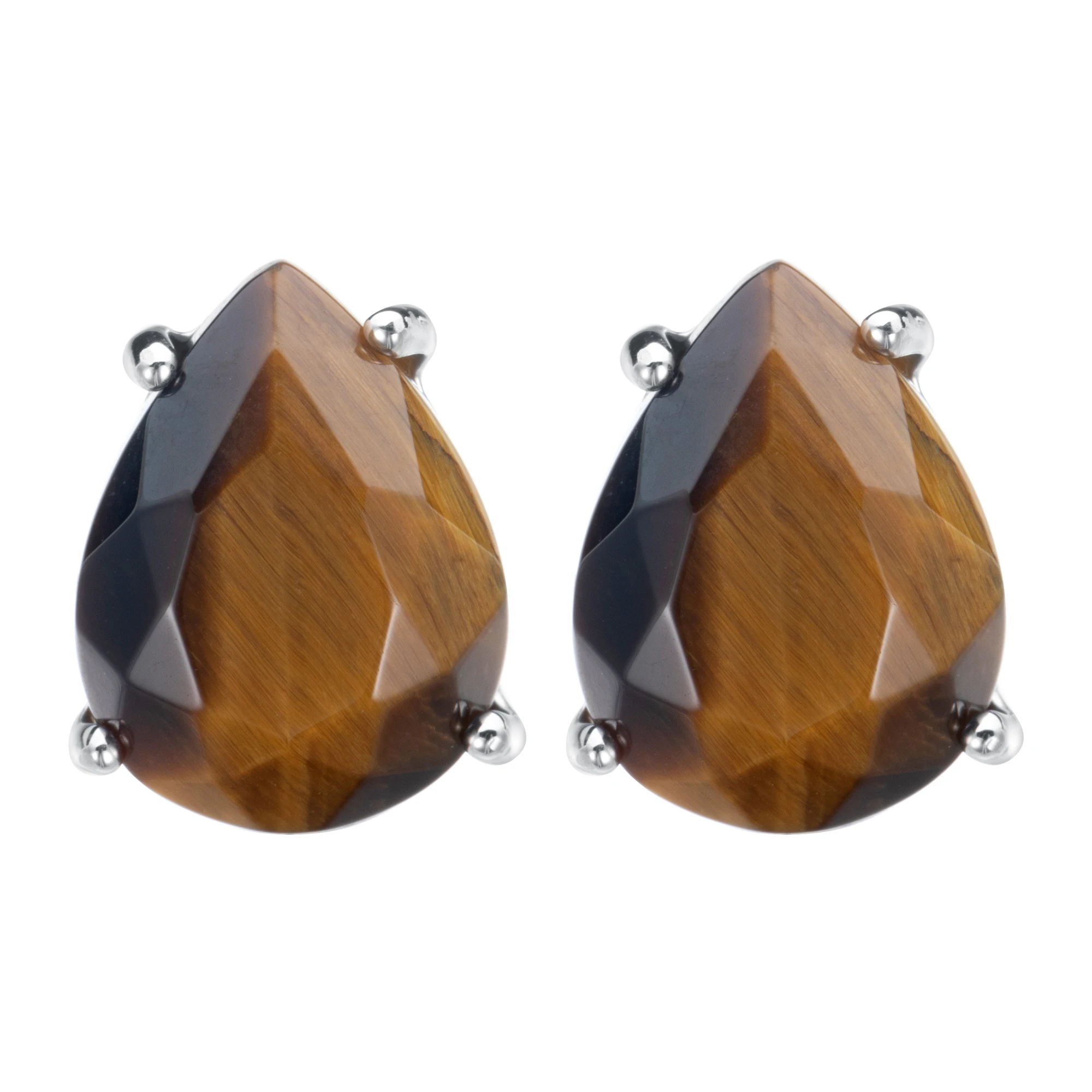 ASHMITA натуральный полукамень ограненные Капли серьги гвоздики для женщин слеза