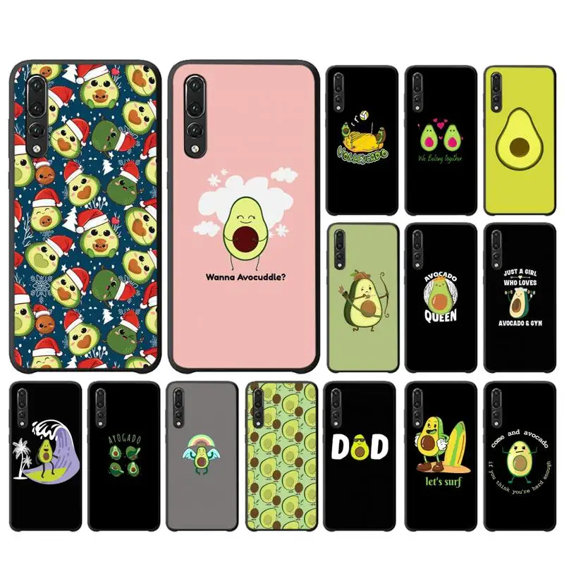 

YNDFCNB Cartoon Fruit Avocado Phone Case For Huawei Y6 2018 Y7prime2019 funda Case for Y8p Y9 2019 Capa