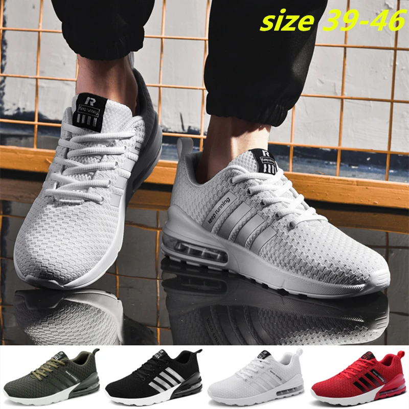 Мужские Нескользящие кроссовки для бега уличные удобные сетчатые дышащие