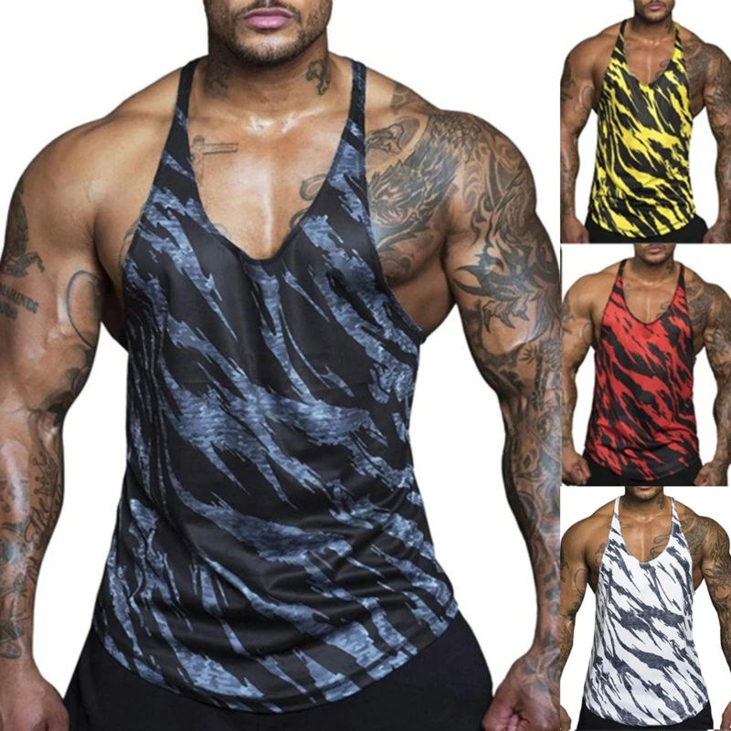 Мужская майка для бега в тренажерном зале летняя спортивная рубашка без рукавов