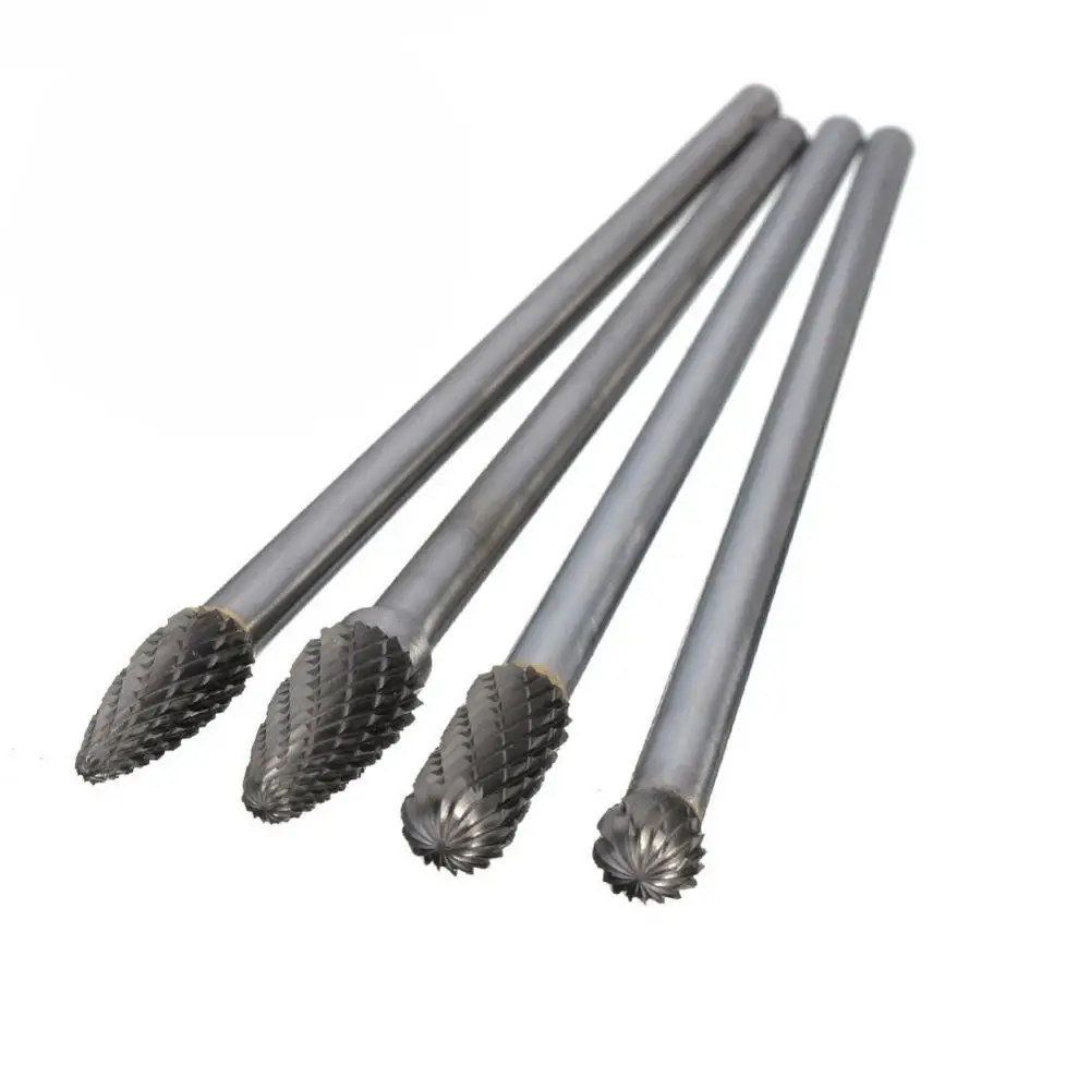 4 шт. Вольфрамовая сталь роторные напильники резак Буле слот лезвие для резьбы
