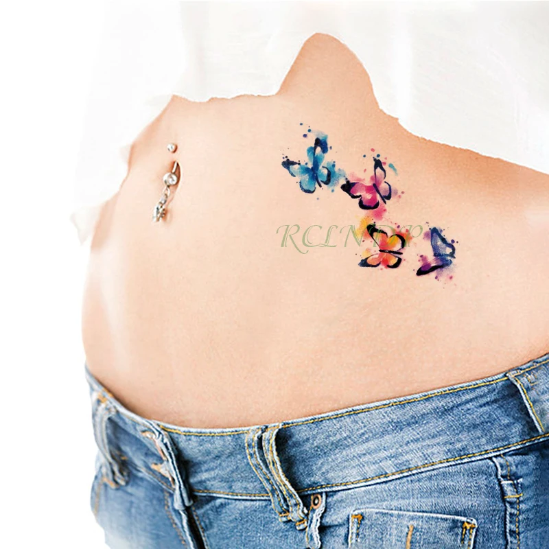 Водонепроницаемая Временная наклейка для тату с милым кроличьим листом наклейки