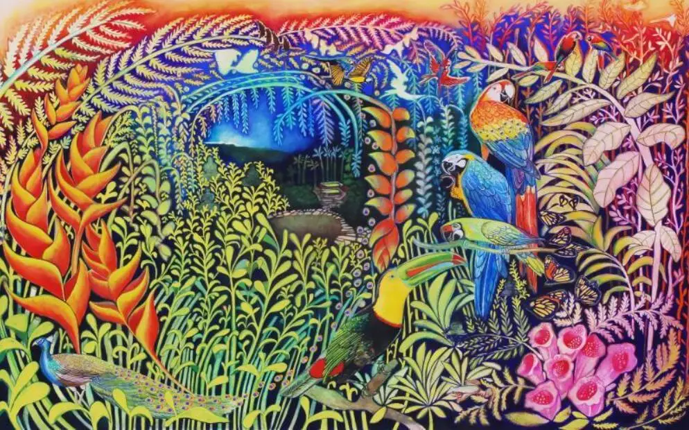 folhas, moderno, minimalista, plano de fundo, decoração de casa, sala de estar