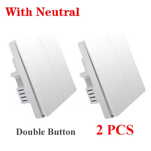 with neutral double Xiaomi Aqara комплекты умного дома Mijia концентратор Датчик окна двери человеческого тела настенный выключатель влажности Датчик воды двусторонний модуль Aqara концентратор - Цвет: with neutral double