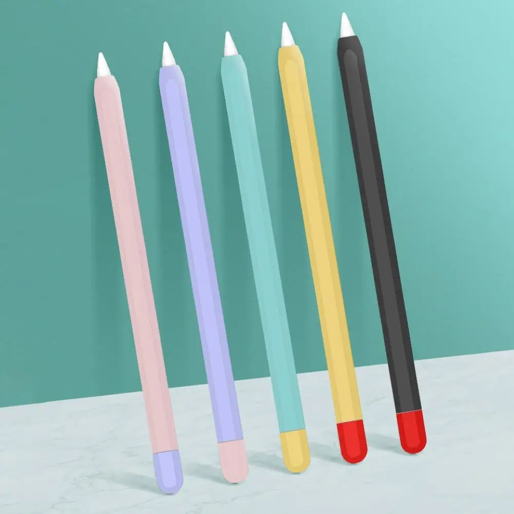 Силиконовый чехол для Apple Pencil 1/2 защитный с силикагелем цветной iPad планшета