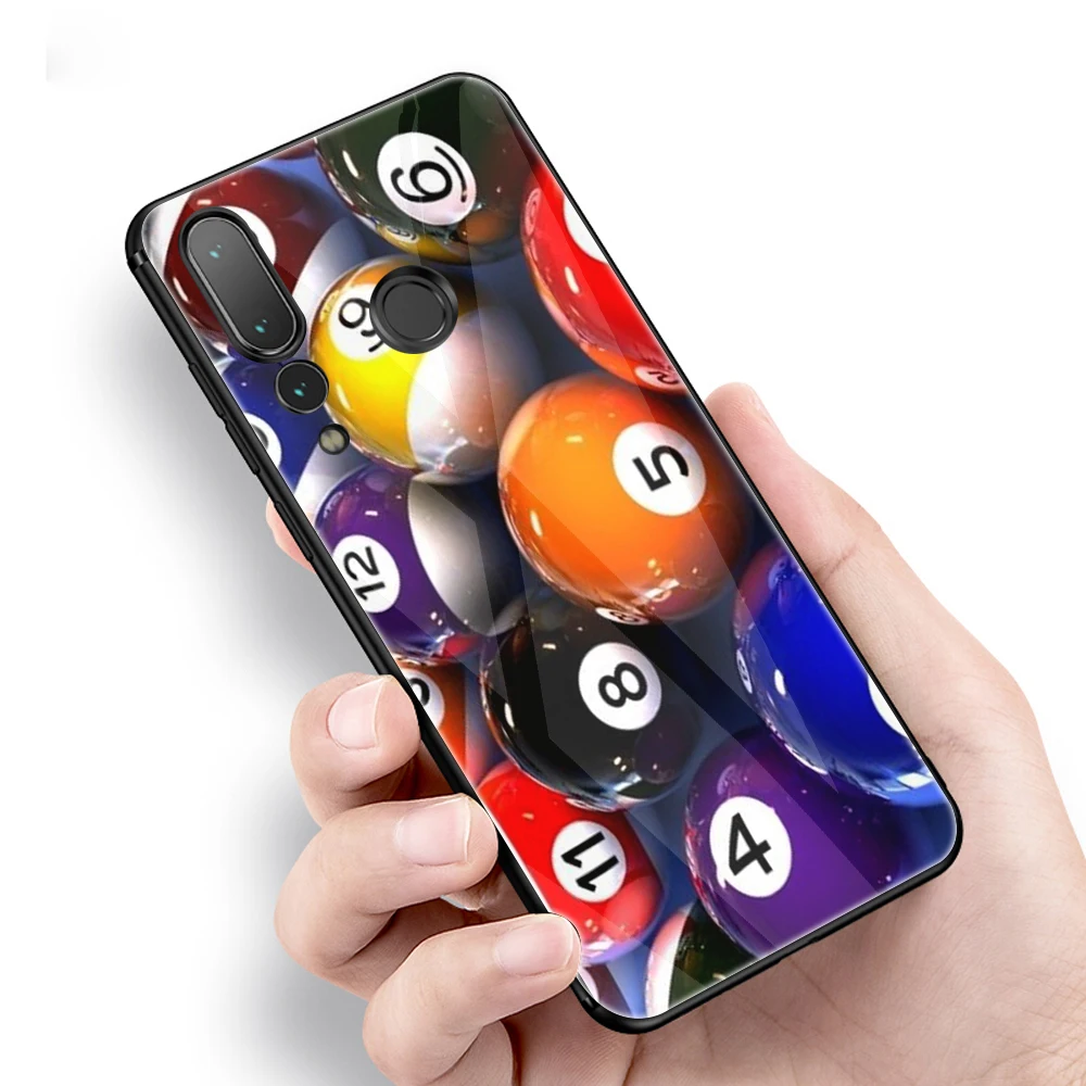

Soccer billiard balls For Huawei Nova 2i 2s 3 3E 3i 4 4E 5i Pro 5T 5Z 5 7 8 SE 7i 8 Pro Tempered Glass Case