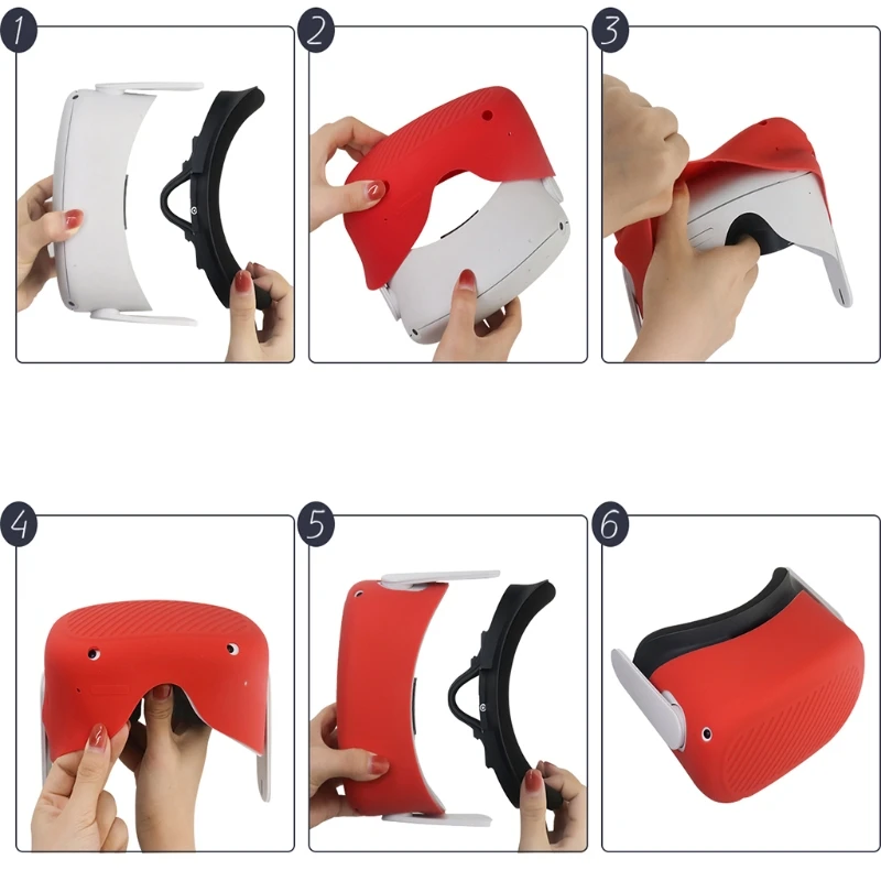 

Silicone Protective Cover For Quest 2 VR Headset Head Cover Anti-Scratches Shell Case For-Oculus Quest 2 VR Accessories