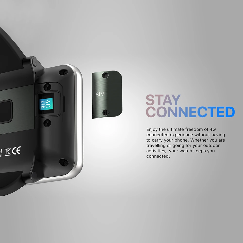 Смарт-часы мужские DOMIWEAR DM100 4G со слотом для SIM-карты камерой бесплатным видеочатом