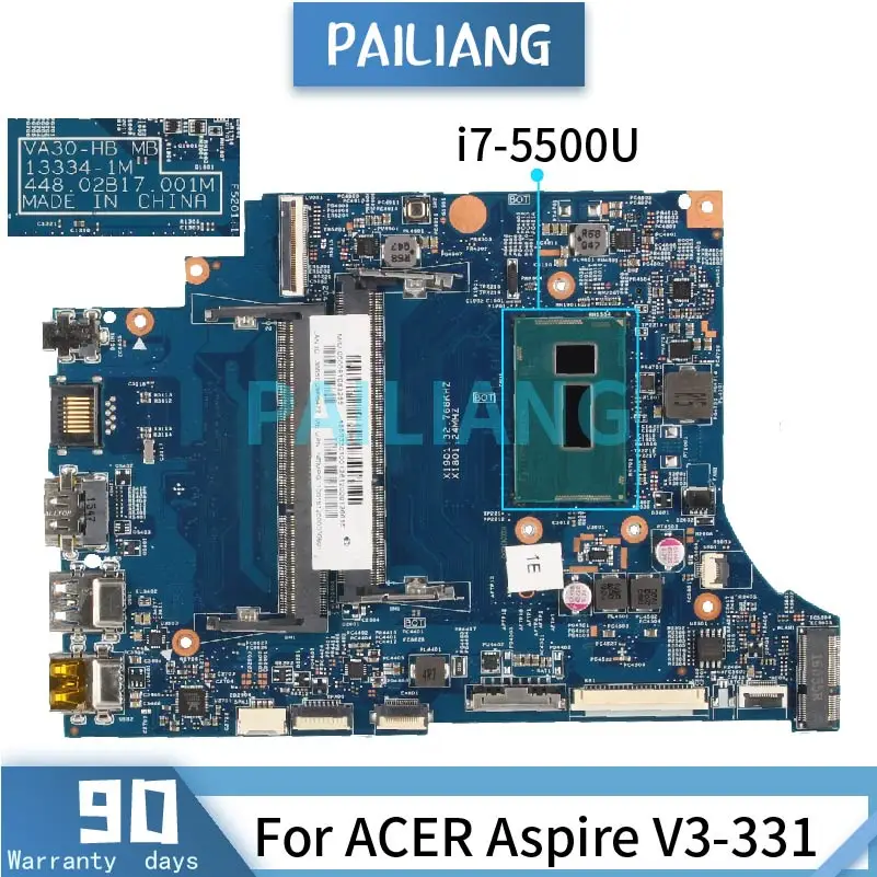 

Mainboard For ACER Aspire V3-331 i7-5500U Laptop motherboard 13334-1 SR23W DDR3 Tested OK