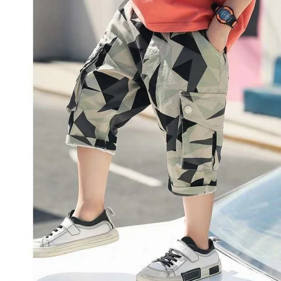 

Float Abelia Boys Camouflage Shorts Children Summer Pants Casual Cotton Kids Shorts Pants Children Trousers For Teenager 110-170