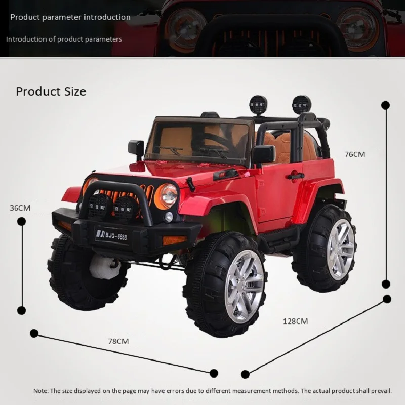 

Four Wheel Remote Control Car For Children Swing And Sit Big Cross Country Pair Electric Drive Toy