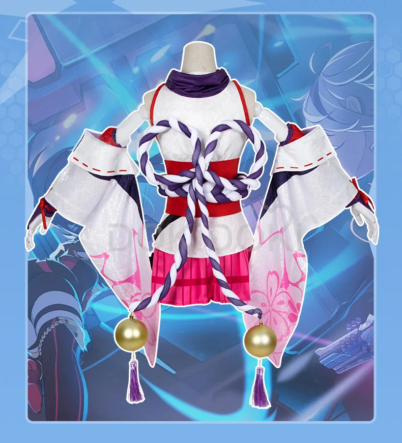 DokiDoki-R Honkai Impact Yae Sakura, Женский костюм для косплея, белый, красный костюм Honkai Impact 3, костюм для косплея Yae Sakura