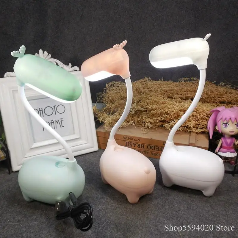 Мультяшная лампа для детей Милый лось маленькая ночная в виде животного простая