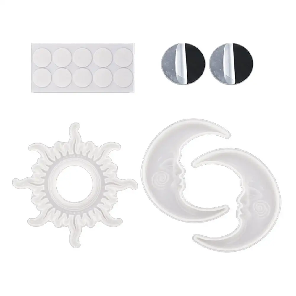 

Silicone Casting Mirror Mould - Sun Moon Poxy Silicone Mould - Environment-friendly Silicone Material - Decorative Circle Mirror