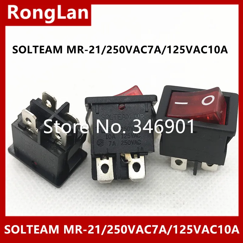 Тумблер [SA]SOLTEAM MR-21 5A 250VAC 10A /125VAC 7A четыре тумблера gear-100PCS/лот | Обустройство дома