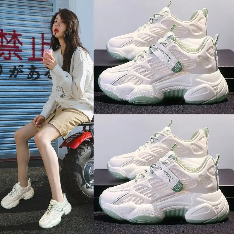 

Women Breathable Mesh Platform Sneakers Casual Vulcanized Shoes Flat Summer 2021