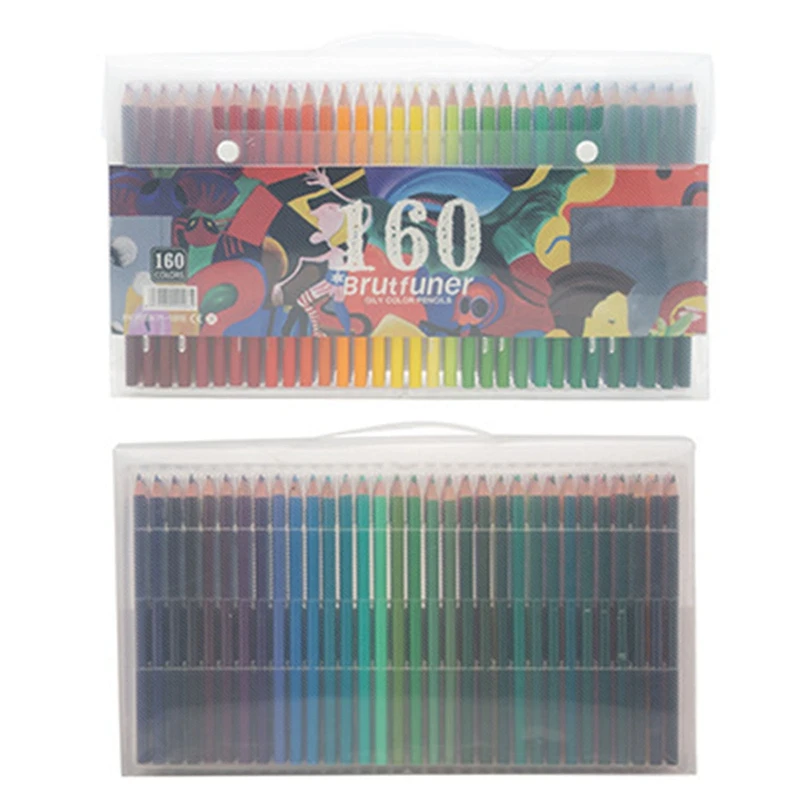

160 Color Lead Color Pencil Oily Non Water Soluble Color Lead Cartoon Color Pen Graffiti Student Stationery Art Supplies New