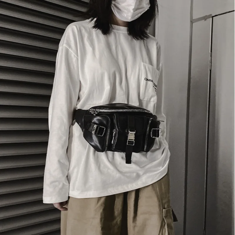 Y Demo Techwear шикарная поясная сумка Женская Панк Сумка на одно плечо с пряжкой гранж
