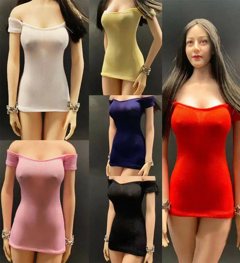 

1/6th CJG-W035 Tight-fitting High-elastic Dress Model for 12" Female Body