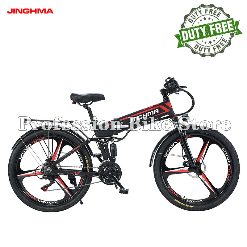 

JINGHMA R3 Adult Folding Electric Bike 26 Inch Wheel 800W 48V 12.8AH 55KM/H 21 Speed E-Bike Mountain Mobility Bicycle Ebike