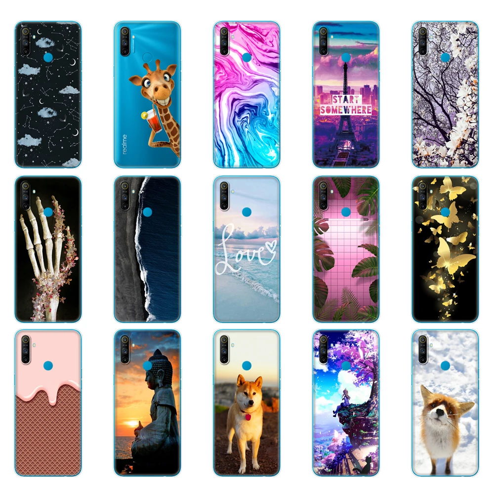 case For Realme C3 Case Soft Silicon TPU Back cover For OPPO Realme C3 RMX2020 C 3 Coque Capa Funda 6.5inch Skin shockproof