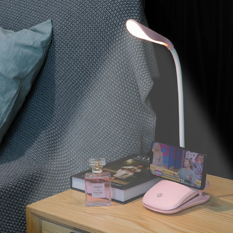 Светодиодная настольная лампа с зарядкой по USB регулируемый приглушаемый